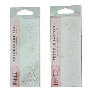 Inked² Gold Foil Faux Freckle Tattoos Metallic Festival